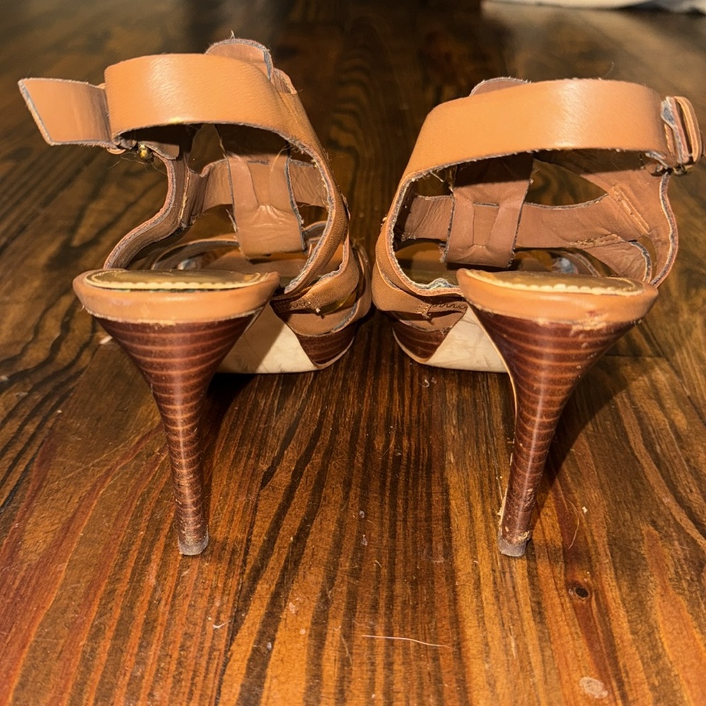 Marc Fisher 4” Brown Leather Sandal Heels Size 6.5 M - Picture 7 of 7